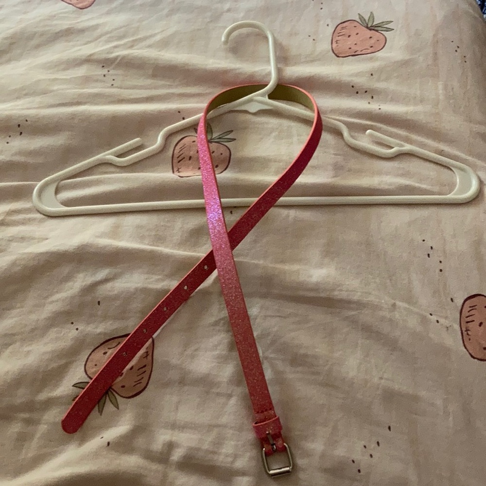 Hot pink glittery kids belt